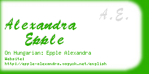 alexandra epple business card